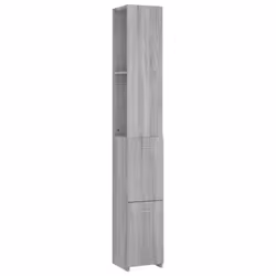 vidaXL Armadietto Bagno Grigio Sonoma 25x26,5x170 cm Legno Multistrato - Vista aggiuntiva 2