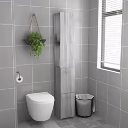 vidaXL Armadietto Bagno Grigio Sonoma 25x26,5x170 cm Legno Multistrato - Vista aggiuntiva 3