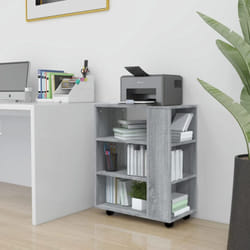 Vidaxl - Armadietto con Ruote Grigio Sonoma 60x35x75cm Legno Multistrato 56437