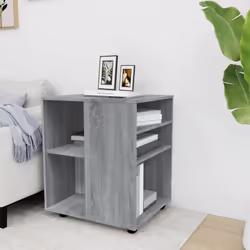 vidaXL Armadietto con Ruote Grigio Sonoma 60x53x72cm Legno Multistrato - Vista aggiuntiva 3