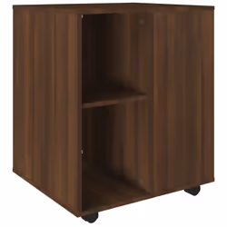 vidaXL Armadietto con Ruote Rovere Marrone 60x53x72 cm in Legno - Vista aggiuntiva 2