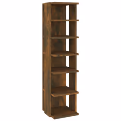 vidaXL Scarpiere 2 pz Rovere Fumo 27,5x27x102 cm in Legno Multistrato - Vista aggiuntiva 3