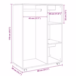 VidaXL 815978 armadio/guardaroba per camera da letto - Vista aggiuntiva 8