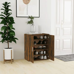 Vidaxl - Scarpiera Rovere Fumo 60x35x70 cm in Legno Multistrato 65604
