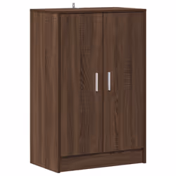 vidaXL Scarpiera Rovere Marrone 60x35x92 cm in Legno Multistrato - Vista aggiuntiva 2