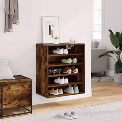 vidaXL Scarpiera Rovere Fumo 60x35x70 cm in Legno Multistrato - Vista aggiuntiva 3