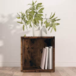 vidaXL Tavolino da Salotto Rovere Fumo 33x33x34,5 cm Legno Multistrato - Vista aggiuntiva 3