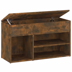 Scarpiera Rovere Fumo 80x30x45 cm in Legno Multistratocod mxl 79561 - Vista aggiuntiva 2