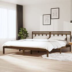 vidaXL Giroletto Ambra senza Materasso in Legno di Pino 200x200 cm