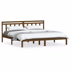 vidaXL Giroletto Ambra senza Materasso in Legno di Pino 200x200 cm - Vista aggiuntiva 2