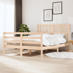 vidaXL Giroletto senza Materasso Ambrato in Legno Massello 120x200 cm