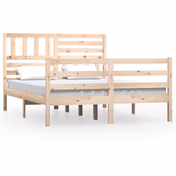 vidaXL Giroletto senza Materasso Ambrato in Legno Massello 120x200 cm - Vista aggiuntiva 2