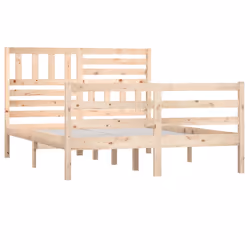 vidaXL Giroletto senza Materasso Ambrato in Legno Massello 120x200 cm - Vista aggiuntiva 3