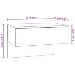 VidaXL 810943 comodino Colore cemento - Vista aggiuntiva 8