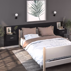 VidaXL 810973 comodino Nero