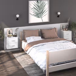 VidaXL 810990 comodino Bianco - Vista aggiuntiva 3