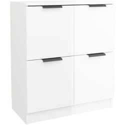Credenza Bianco Lucido 60x30x70 cm in Legno Multistrato vidaXL
