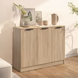 vidaXL Credenza Rovere Sonoma 90,5x30x70 cm in Legno Multistrato - Vista aggiuntiva 3