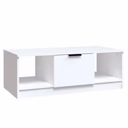 vidaXL Tavolino da Salotto Bianco 102x50x36 cm in Legno Multistrato - Vista aggiuntiva 2