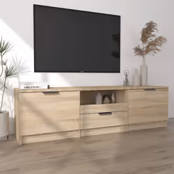 vidaXL Mobile TV Rovere Sonoma 140x35x40 cm Legno ingegnerizzato - Vista aggiuntiva 3