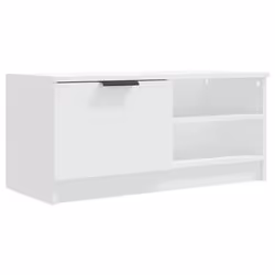 vidaXL Mobile Porta TV Bianco 80x35x36,5 cm in Legno Multistrato - Vista aggiuntiva 2