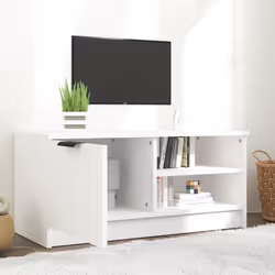 vidaXL Mobile Porta TV Bianco 80x35x36,5 cm in Legno Multistrato - Vista aggiuntiva 3