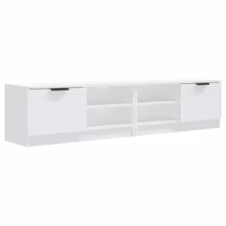 vidaXL Mobili Porta TV 2 pz Bianchi 80x35x36,5 cm in Legno Multistrato - Vista aggiuntiva 2