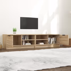 vidaXL Mobili TV 2 pz Rovere Sonoma 80x35x36,5 cm in Legno Multistrato - Vista aggiuntiva 3