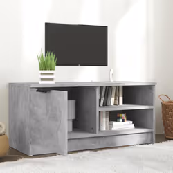 vidaXL Mobile Porta TV Grigio Cemento 80x35x36,5 cm Legno Multistrato - Vista aggiuntiva 3