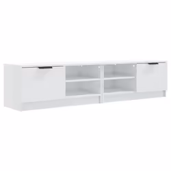 vidaXL Mobili Porta TV 2pz Bianco Lucido 80x35x45 cm Legno Multistrato - Vista aggiuntiva 2