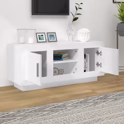 vidaXL Mobile Porta TV Bianco 102x35x45 cm in Legno Multistrato - Vista aggiuntiva 3