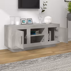 vidaXL Mobile Porta TV Grigio Cemento 102x35x45cm in Legno Multistrato - Vista aggiuntiva 3