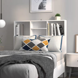 Testiera con Contenitore e armadi, Schienale del letto Bianco 100x19x103, 5 cm Vidaxl