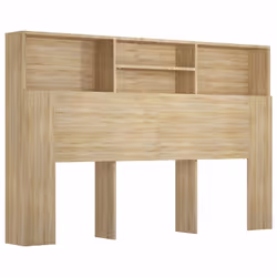 vidaXL Testiera con Contenitore Rovere Sonoma 160x19x103,5 cm - Vista aggiuntiva 2