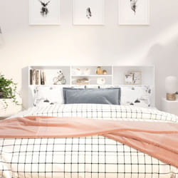 Testiera con Contenitore e armadi, Schienale del letto Bianco 180x19x103, 5 cm Vidaxl