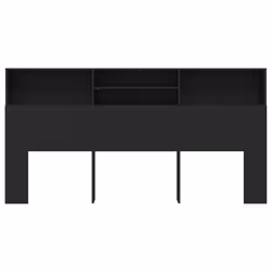 vidaXL Testiera con Contenitore Nero 200x19x103,5 cm - Vista aggiuntiva 3