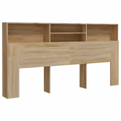 vidaXL Testiera con Contenitore Rovere Sonoma 200x19x103,5 cm - Vista aggiuntiva 2