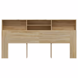 vidaXL Testiera con Contenitore Rovere Sonoma 200x19x103,5 cm - Vista aggiuntiva 3