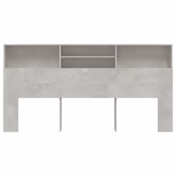 vidaXL Testiera con Contenitore Grigio Cemento 200x19x103,5 cm - Vista aggiuntiva 3
