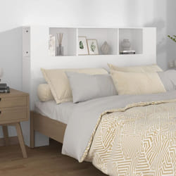 Testiera con Scomparti, Schienale del letto Bianca 140x18, 5x104, 5 cm Vidaxl