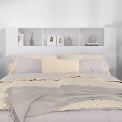 vidaXL Testiera con Scomparti Bianca 160x18,5x104,5 cm - Vista aggiuntiva 3