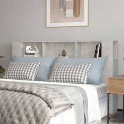 vidaXL Testiera con Scomparti Grigio Cemento 180x18,5x104,5 cm