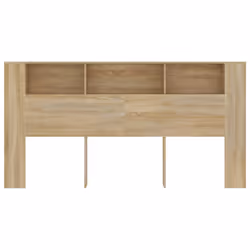 vidaXL Testiera con Scomparti Rovere Sonoma 200x18,5x104,5 cm - Vista aggiuntiva 3
