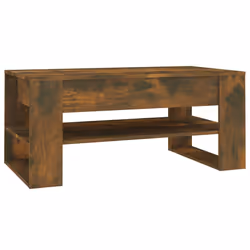 vidaXL Tavolino da Salotto Rovere Fumo 102x55x45 cm Legno Multistrato - Vista aggiuntiva 2
