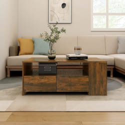 vidaXL Tavolino da Salotto Rovere Fumo 102x55x42 cm Legno Multistrato
