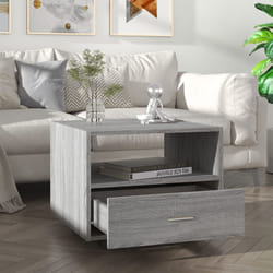 vidaXL Tavolino da Salotto Grigio Sonoma 55x55x40 cm Legno Multistrato