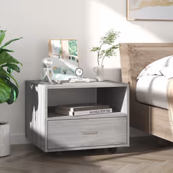 vidaXL Tavolino da Salotto Grigio Sonoma 55x55x40 cm Legno Multistrato - Vista aggiuntiva 3