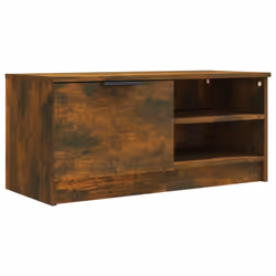 vidaXL Mobile TV Rovere Fumo 80x35x36,5 cm in Legno Multistrato - Vista aggiuntiva 2