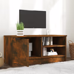 vidaXL Mobile TV Rovere Fumo 80x35x36,5 cm in Legno Multistrato - Vista aggiuntiva 3