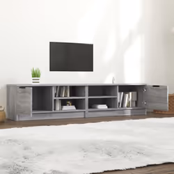 vidaXL Mobili TV 2 pz Grigio Sonoma 80x35x36,5 cm in Legno Multistrato - Vista aggiuntiva 3